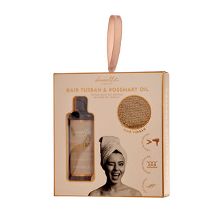 Hair Turban & Rosemary Oil Set