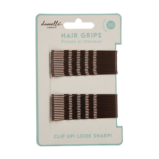 Hair Grips 30pc - Brown