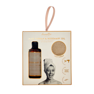 Hair Turban & Rosemary Oil Set