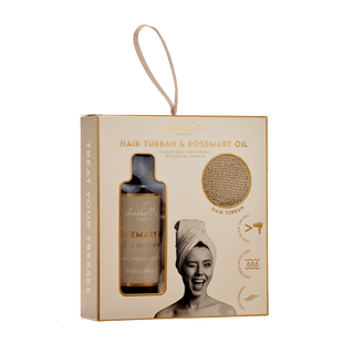 Hair Turban & Rosemary Oil Set