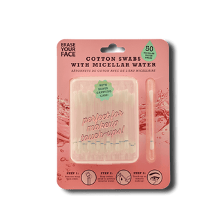 Micellar Water Cotton Swabs & Travel Case 50pk