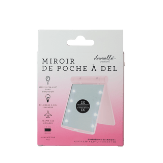 Led Pocket Mirror Blush Pink